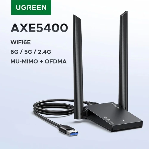 Clé WiFi 6E UGREEN AX5400 | Tri-Bande 6GHz | USB 3.0 | Windows 10/11