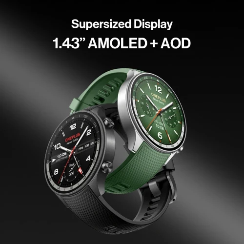 OnePlus Watch 2R (Gunmetal Gray) | Wear OS Google | 100H Batterie