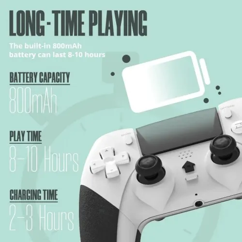  DATA FROG - Manette Sans Fil Bluetooth pour PS4 et PC