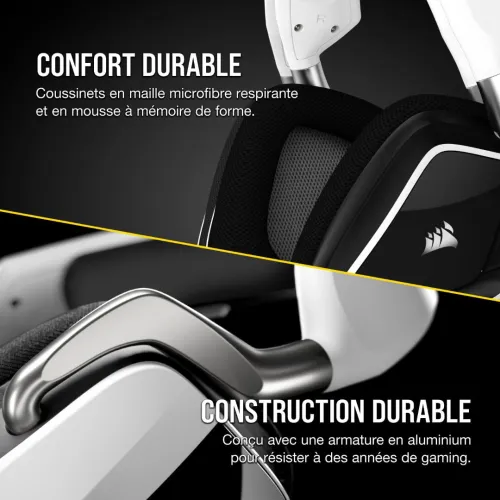 Corsair VOID ELITE Wireless RGB (Blanc) | Son 7.1 | PC/PS5