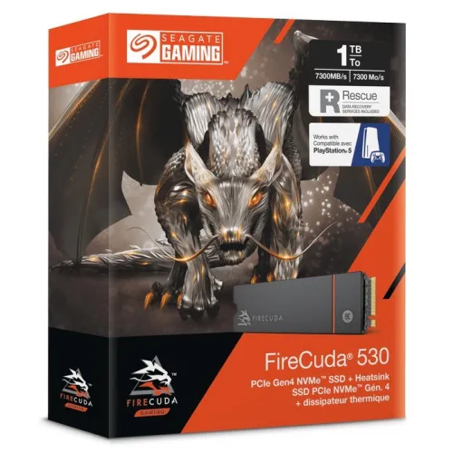 Seagate FireCuda 530 Heatsink SSD 1TB compatible PlayStation 5