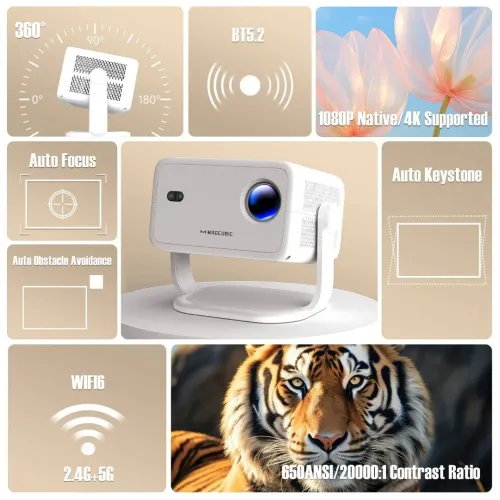 Magcubic L018 - 650 ANSI 4K ANDROID WIFI6 BT5. 2