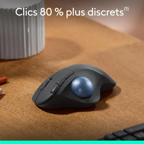 Logitech Ergo M575S - Souris Trackball Ergonomique Sans Fil (Graphite)