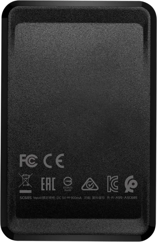 ADATA Disque Dur SSD Externe SC685P 250 Go - USB-C 3.2 Gen 2 Noir