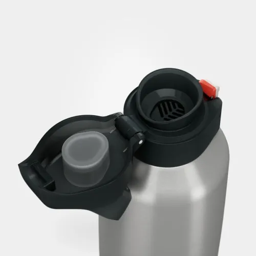 Gourde Decathlon isotherme inox 1L bouchon à ouverture rapide pour la randonnée 