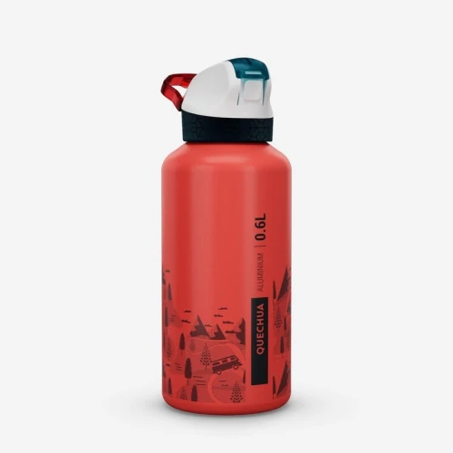 Gourde randonnée 900 bouchon instantané avec pipette 0,6 litre aluminium