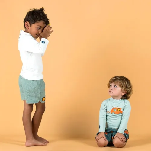 T-shirt anti UV bébé manches longues Imprimé Rainbow