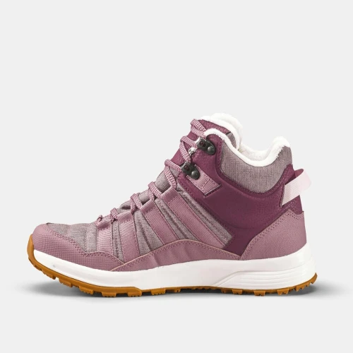 Chaussures de randonnée chaudes et imperméables femme, NH500 Mid bordeaux