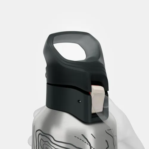 Gourde isotherme inox 0,8L bouchon à ouverture rapide pour la randonnée 