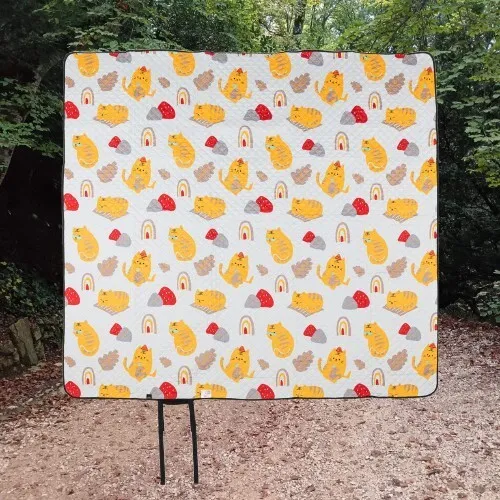 Plaid couverture confort XL pour pique nique et camping 190x190 cm