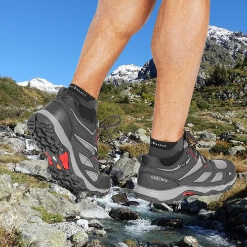 Chaussures imperméables de randonnée montagne - MH100 Gris - Homme decathlon