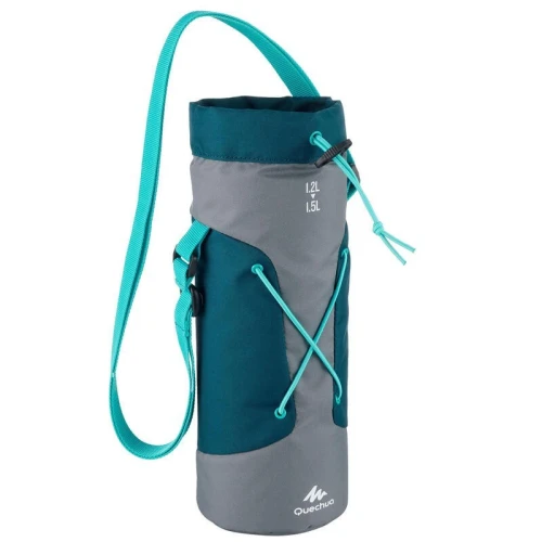 Housse Decathlon isotherme pour gourde randonnée 1,2 à 1,5 litre gris/bleu