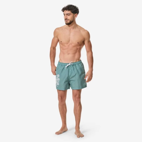 Boardshort surf short de bain court 15" homme, 100 Rad vert