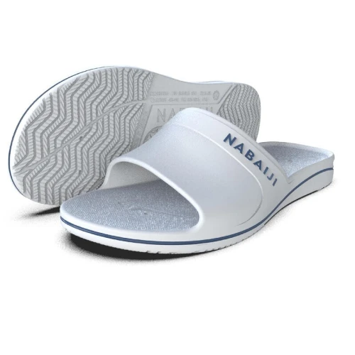 Decathlon SANDALE CLAQUETTE PISCINE HOMME 100 PLUS BLANCHE