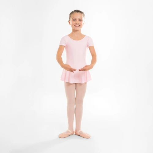 Decathlon Tunique justaucorps à jupette de danse classique Fille - Rose