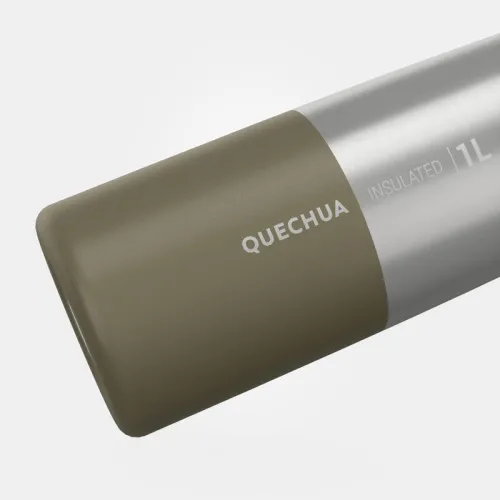 Gourde Decathlon isotherme inox 1L bouchon à ouverture rapide pour la randonnée 