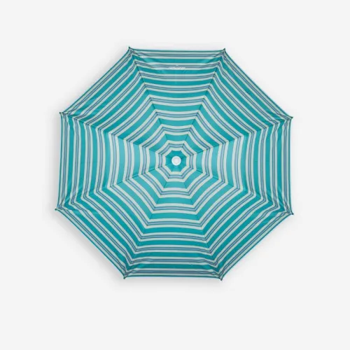 Parasol de plage compact 2 places UPF 50+ - Paruv 160 bleu fleurs