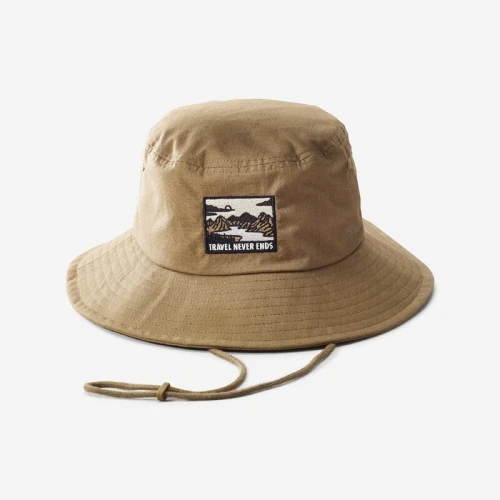 Chapeau de trekking anti-UV Homme / Femme - TRAVEL 100 bleu / marron decathlon 