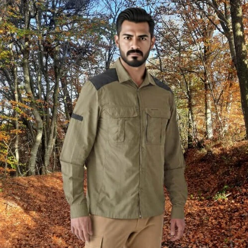 CHEMISE MANCHES LONGUES LEGERE ET RESPIRANTE 520 VERTE