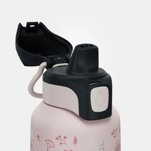 Gourde 500 enfant 0,6l en inox avec bouchon instantané pour la randonnée - Rose+- Bleu