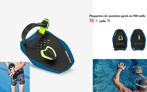 Plaquettes de Natation Quick-In 500 Bleu Jaune