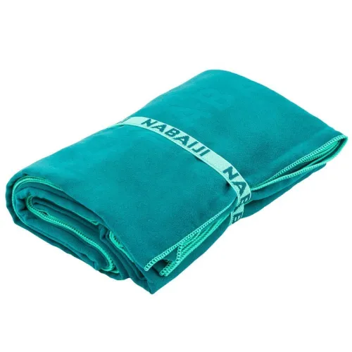 Serviette de bain microfibre vert sapin taille XL 110 x 175 cm