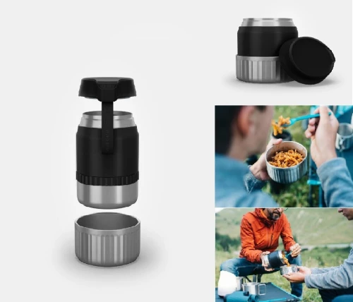 Boite alimentaire 900 isotherme acier inox 0,8L pour le camping, randonnée/trek
