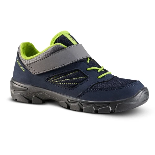 CHAUSSURES DECATHLON  DE RANDONNÉE ENFANT AVEC SCRATCH MH100 BLEU ET ROSE