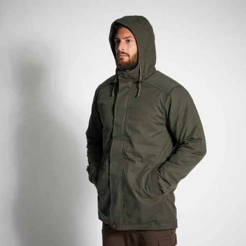 VESTE CHASSE CHAUDE VERTE 100 decathlon
