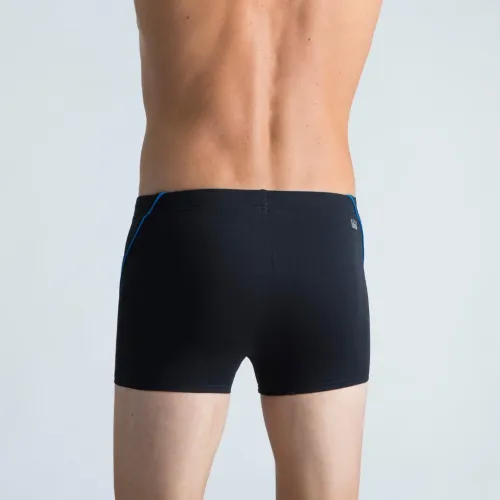 MAILLOT -BOXER DE BAIN NATATION HOMME Decathlon - BOXER 100 PLUS - NOIR BLEU