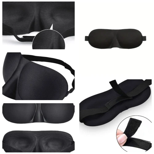 Masque de sommeil 3D profond pour les yeux de couchage confortable, léger et respirant unisex