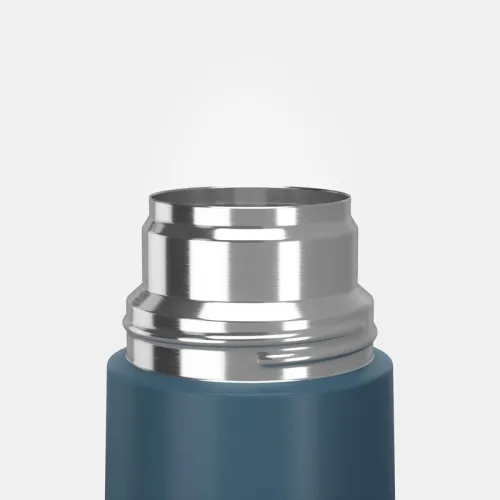 Bouteille Decathlon isotherme inox 0,7L avec gobelet pour la randonnée - bleu