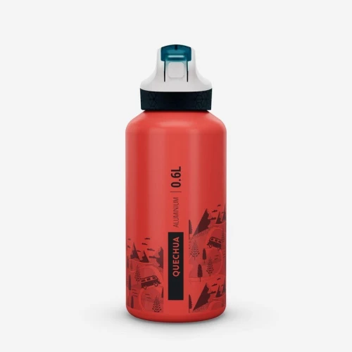 Gourde randonnée 900 bouchon instantané avec pipette 0,6 litre aluminium