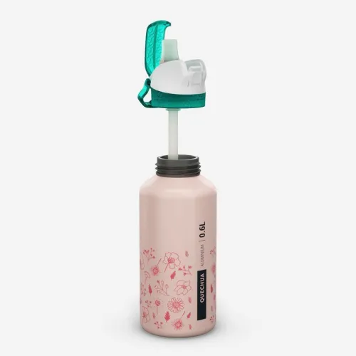 Gourde randonnée 900 bouchon instantané avec pipette 0,6 litre aluminium