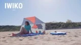 Parasol Sun Shelter 3 personnes UPF50+ Iwiko 180 - Menthe Gris Orange decathlon