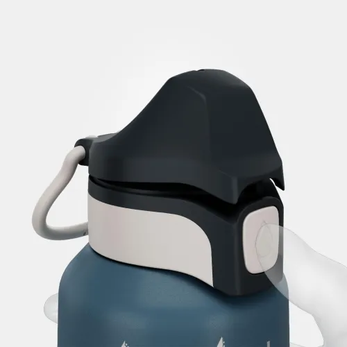Gourde 500 enfant 0,6l en inox avec bouchon instantané pour la randonnée - Rose+- Bleu