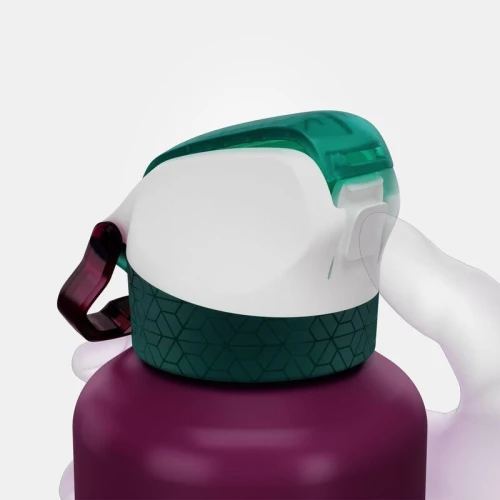Gourde Decathlon enfant en alu 0,6L avec bouchon instantané et pipette pour la randonnée