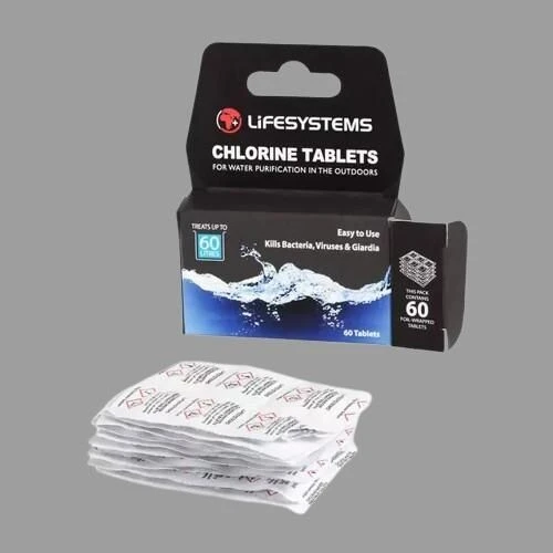 Lifesystems CHLORINE Water Purification TABLETS KILLS BACTERIA VIRUSES