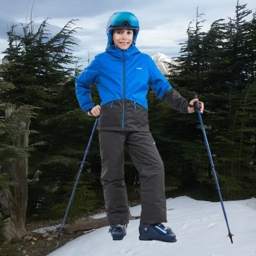 VESTE DE SKI ENFANT CHAUDE ET IMPERMEABLE 100 BLEU Decathlon