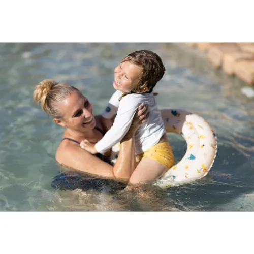 Bouée PiscineDecathlon Gonflable Beige 51 cm imprimé SAVANE Pour Enfant 3-6 ans