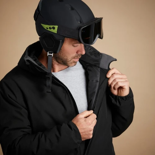 Veste de ski chaude et imperméable homme 100 noir Decathlon