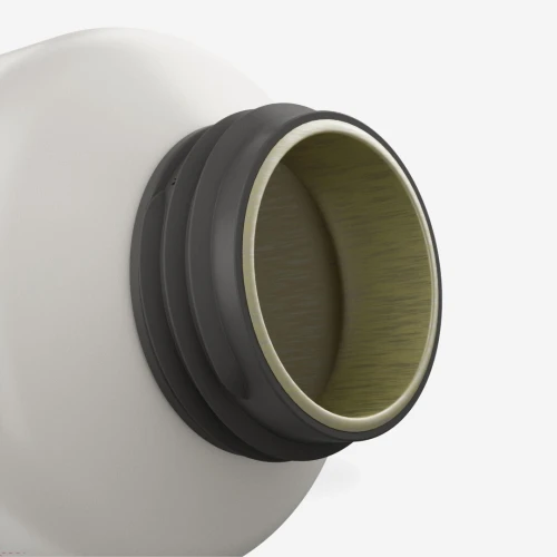 Gourde 500 enfant 0,6l en alu avec bouchon instantané pour la randonnée - Vert+beige galet