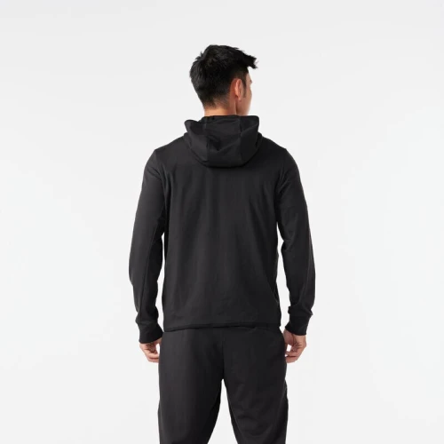 Veste chaude de running Homme - KIPRUN RUN 100 Warm Bleue foncé + NOIR