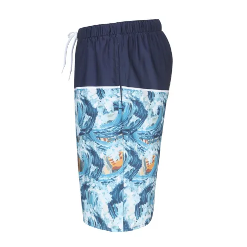 boardshort Surfing men blue wave* noir