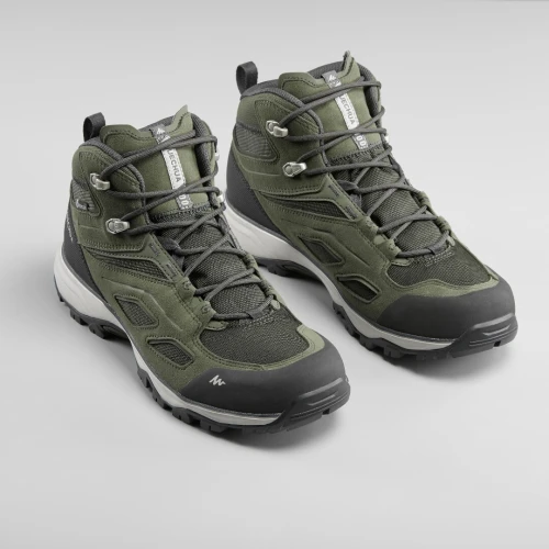 Chaussures imperméables de randonnée montagne - mh100 mid noir homme