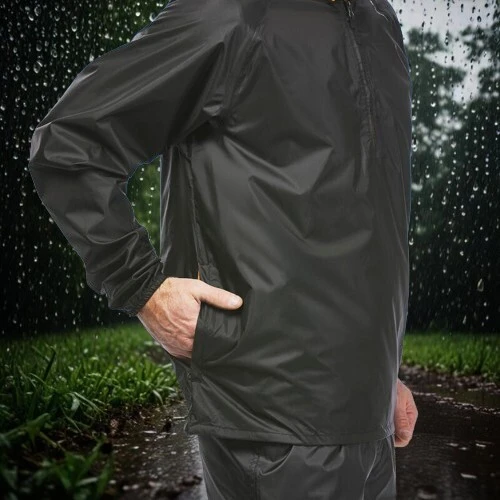VESTE Decathlon IMPERMÉABLE DE RANDONNÉE - RAINCUT DEMI ZIP - HOMME