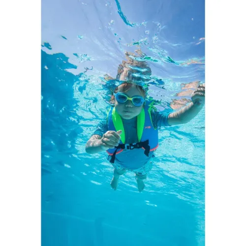 Gilet de natation Decathlon SWIMVEST+ bleu-vert -15-25 kg