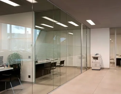 زجاج مريا الومنيومcabine douche façade en verre