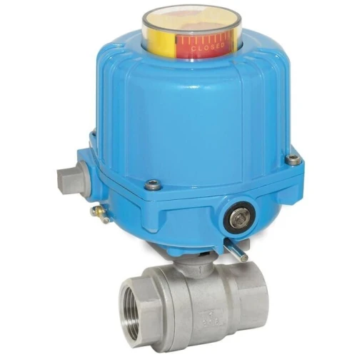 VANNE A BILLE INOXYDABLE AVEC ACTIONNEUR DN15