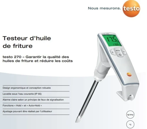 TESTEUR D'HUILE DE FRITURE TESTO